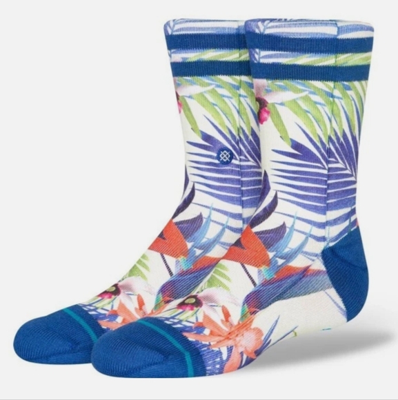 Stance Other - NWT Kid's Wade Collection Stance Floral Socks - Blue and White